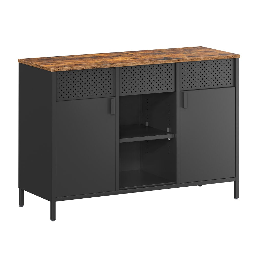 Buffet de rangement SONGMICS marron rustique et noir mat 110 cm