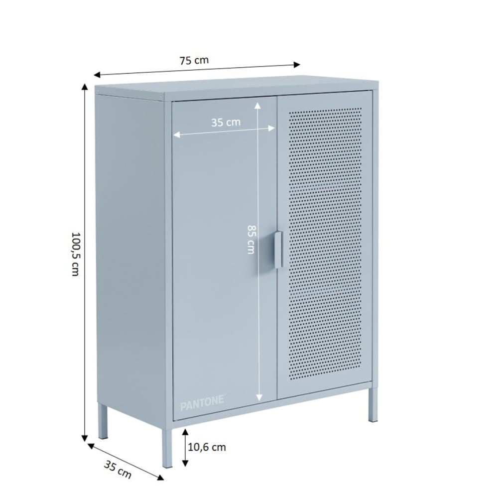 Buffet PANTONE portes ouvertes sur son volume vertical