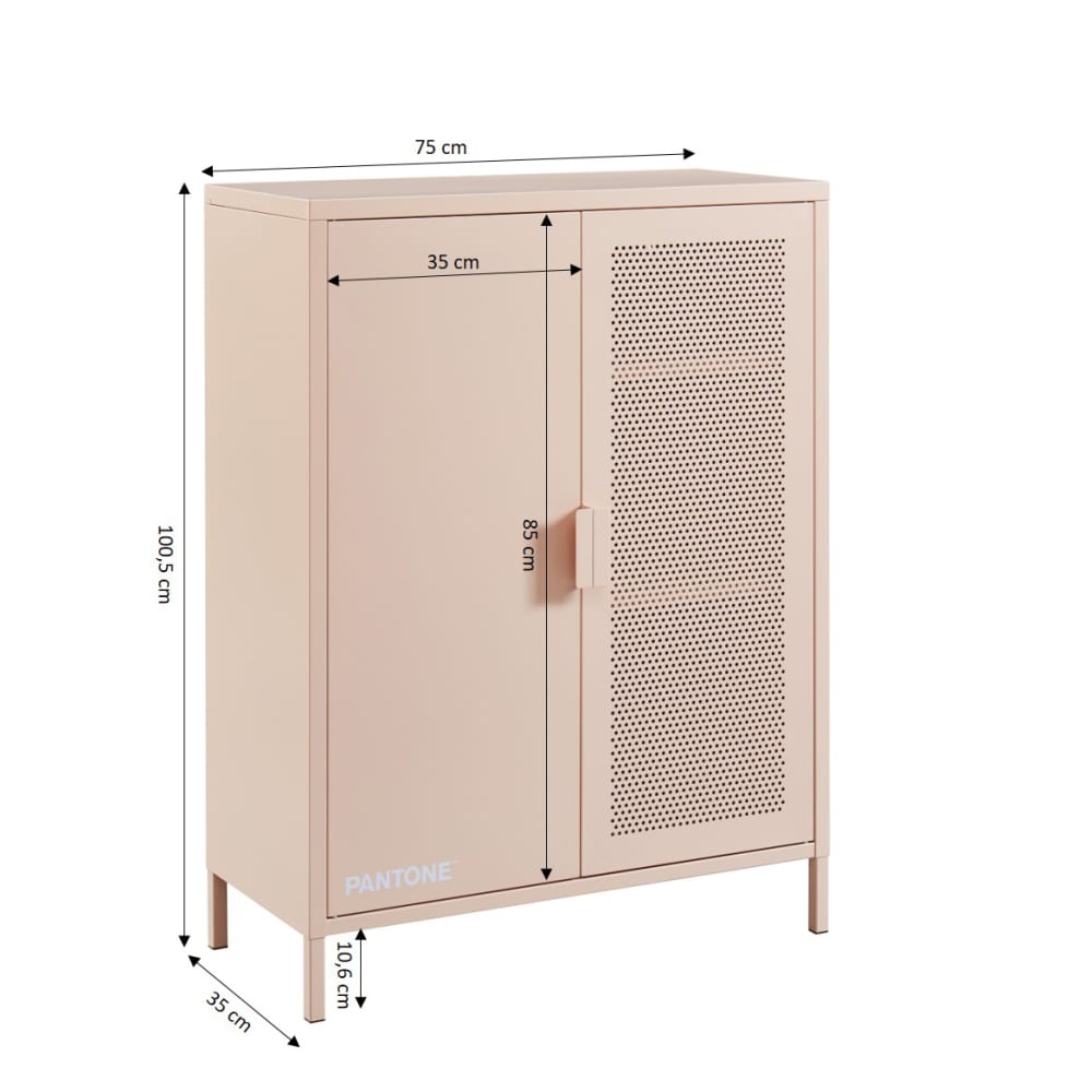 Buffet PANTONE portes ouvertes sur les rangements