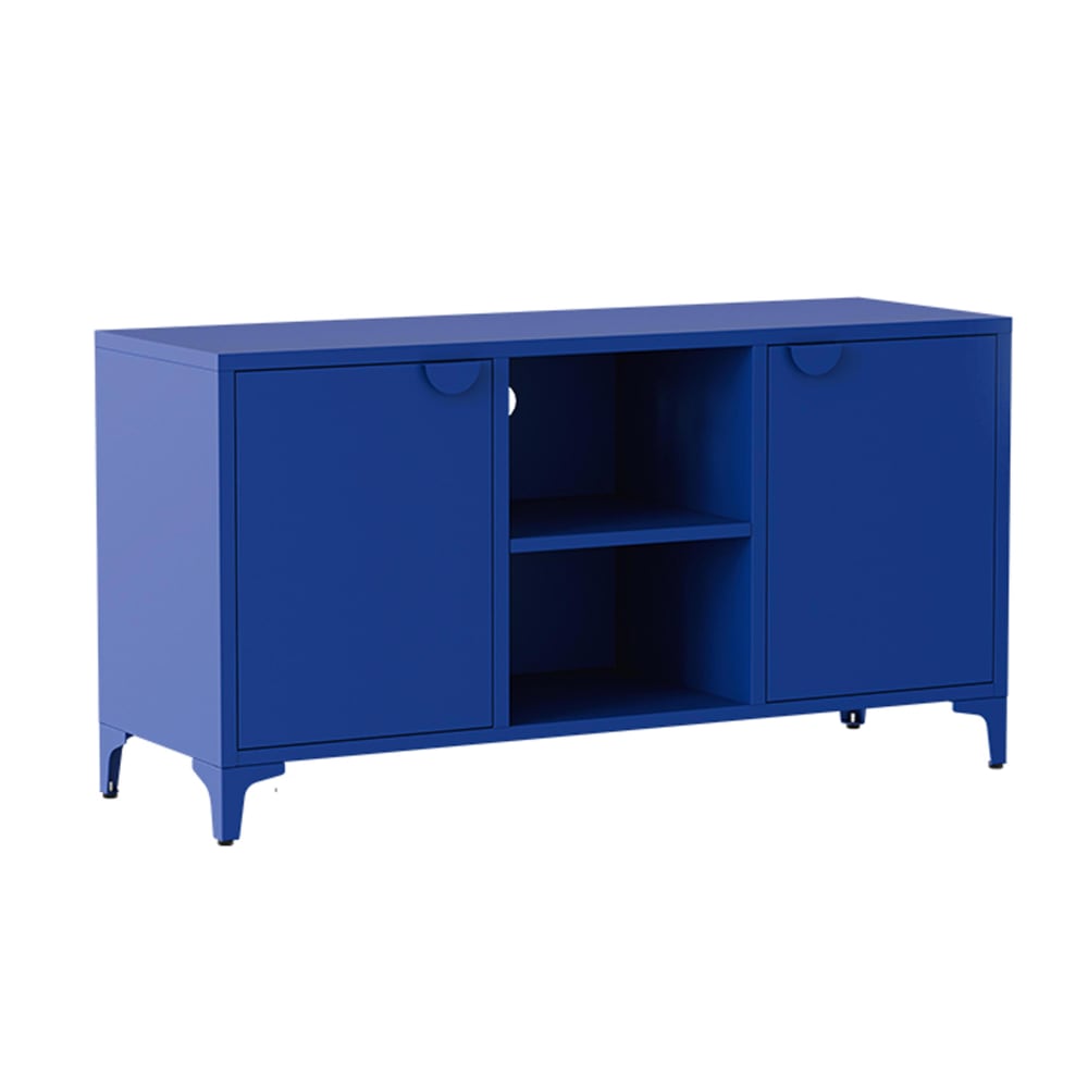 Buffet FUNKY en métal bleu foncé 120 cm avec 2 portes