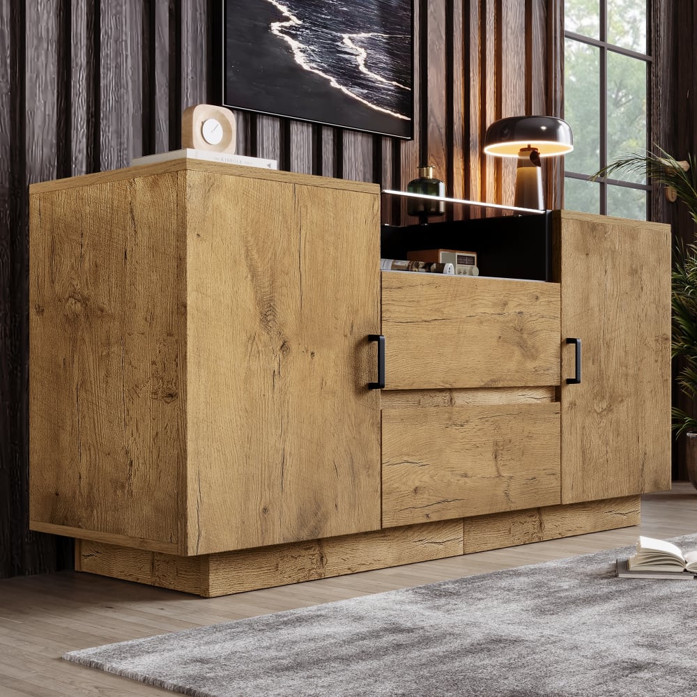 Buffet URBAN MEUBLE tiroirs ouverts en situation