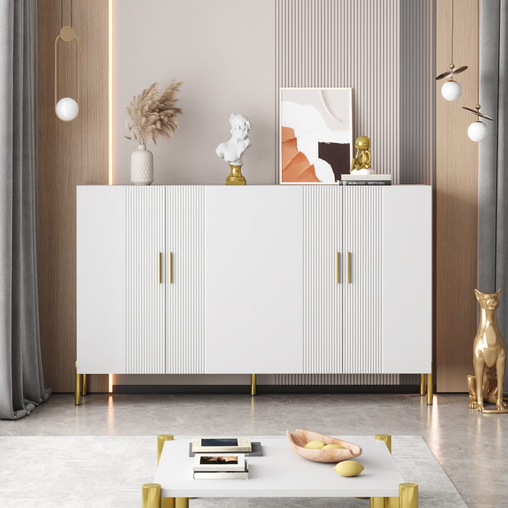 Buffet URBAN MEUBLE ouvert sur ses étagères réglables
