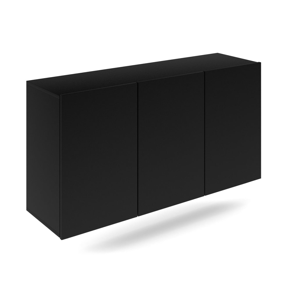 Buffet suspendu IDAO noir 160 cm à fixation murale