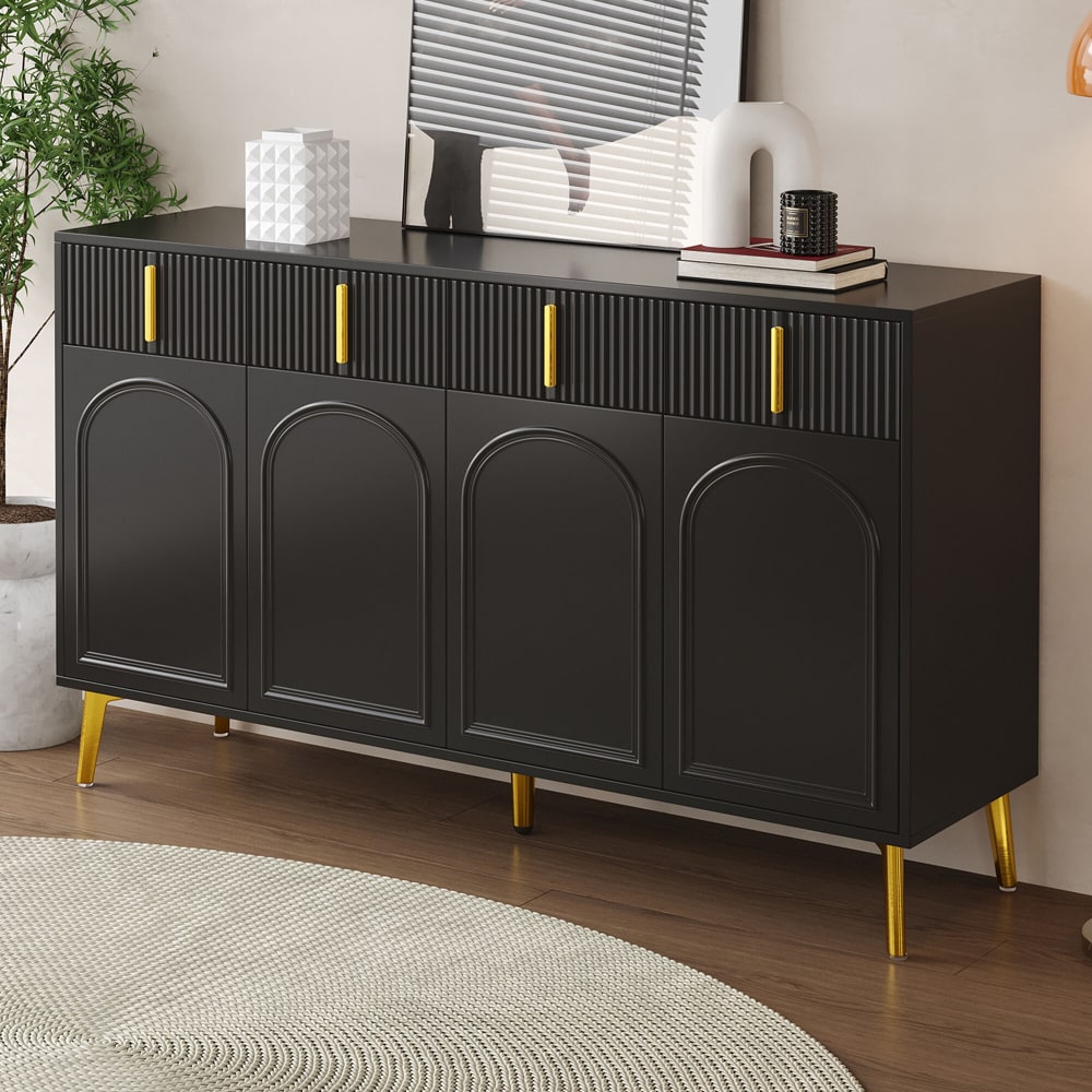 Détail des façades incurvées du buffet URBAN MEUBLE