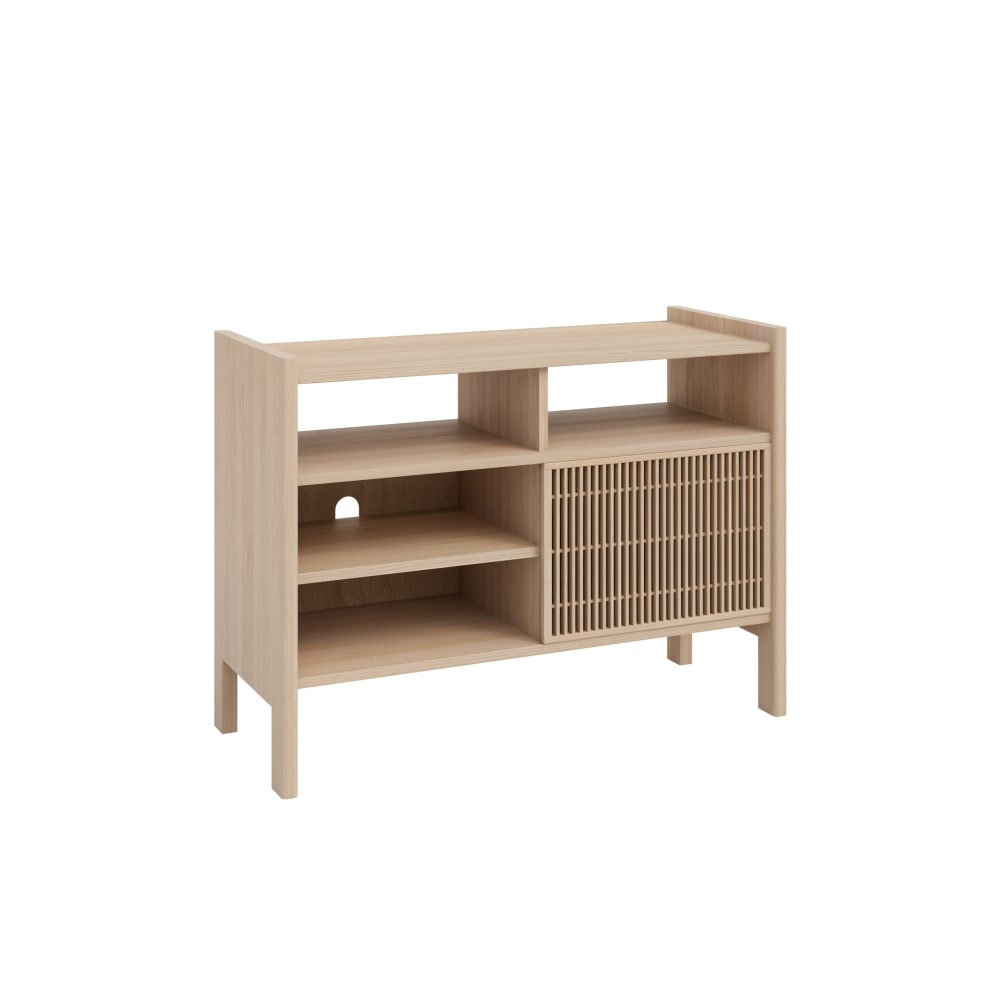 Petit buffet 1 porte coulissante en pin massif brut 102 cm - MESQUIDA