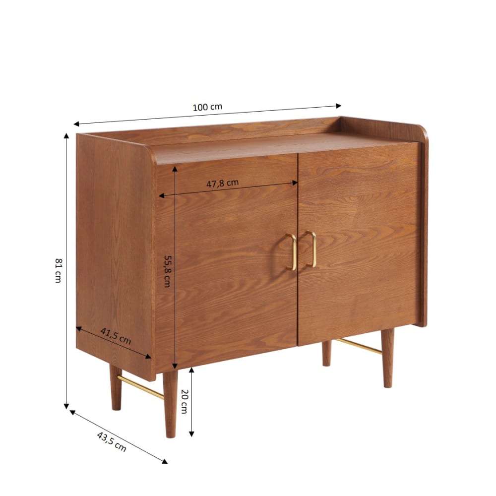 Buffet TWIGGY portes ouvertes sur ses compartiments