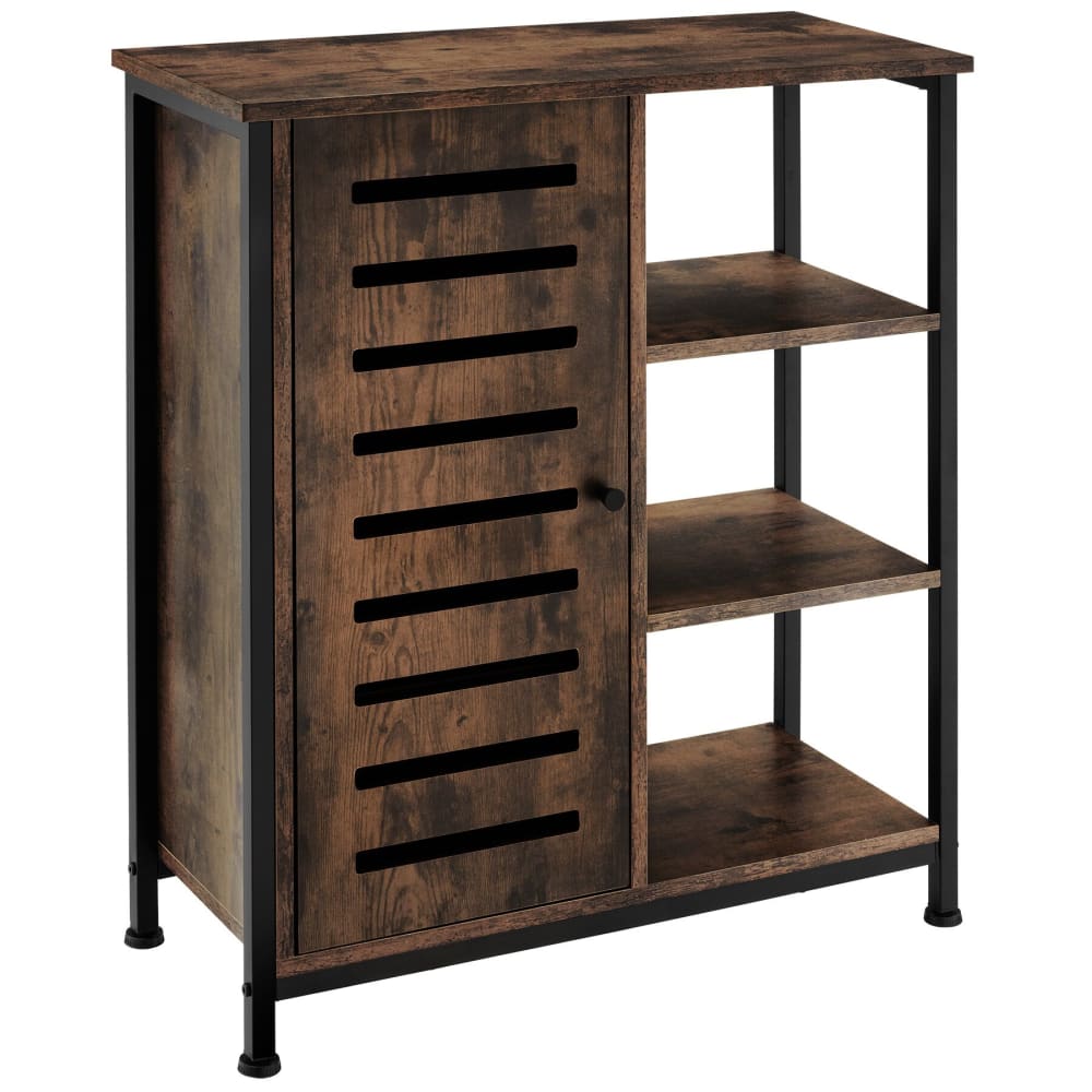 Petit buffet industriel TECTAKE bois foncé et acier 71 cm