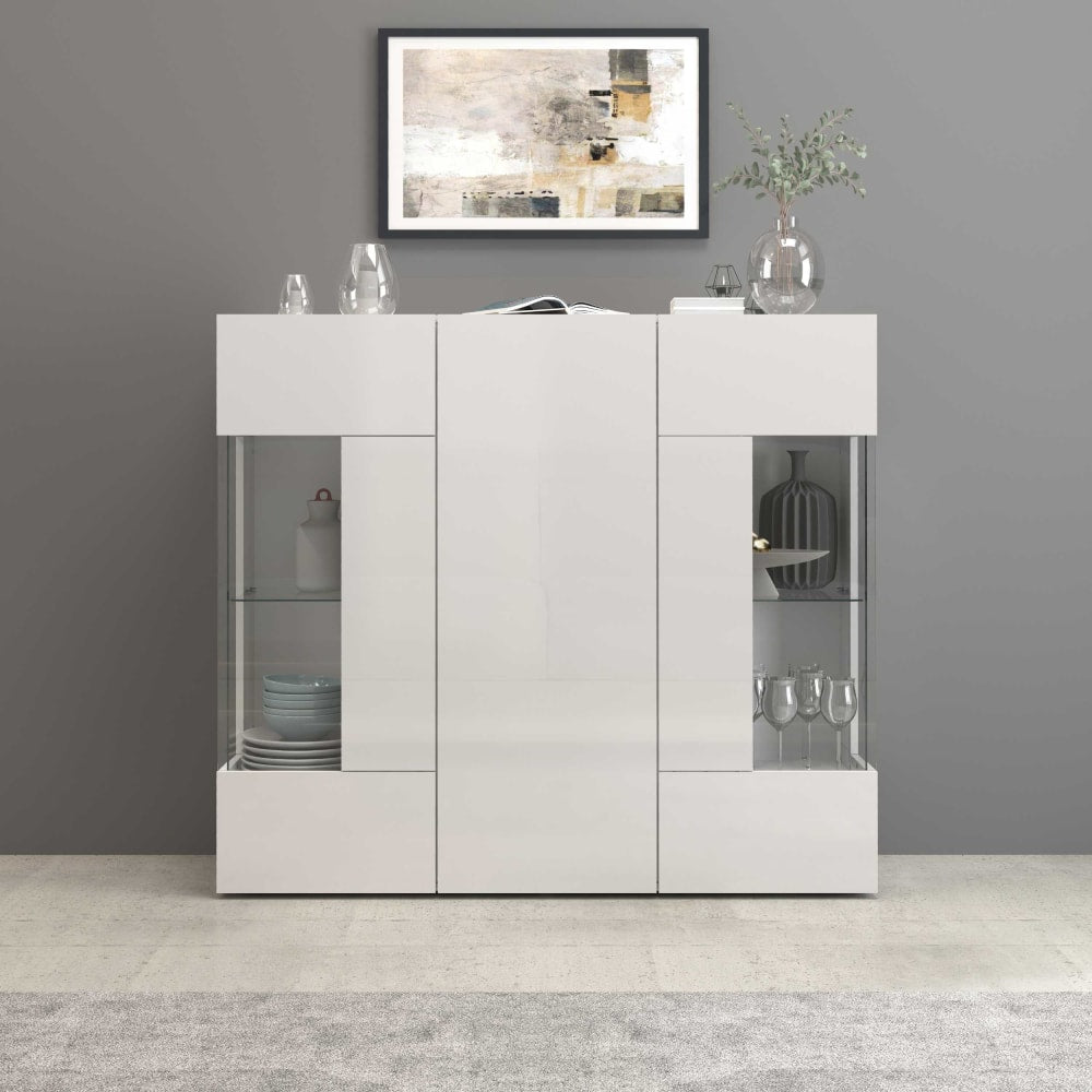 Détail des portes vitrées du buffet EGYPT