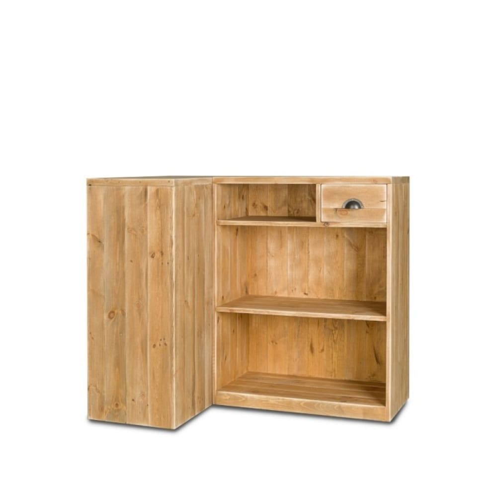 Buffet d'angle modulable TRADIS en bois massif 129 cm