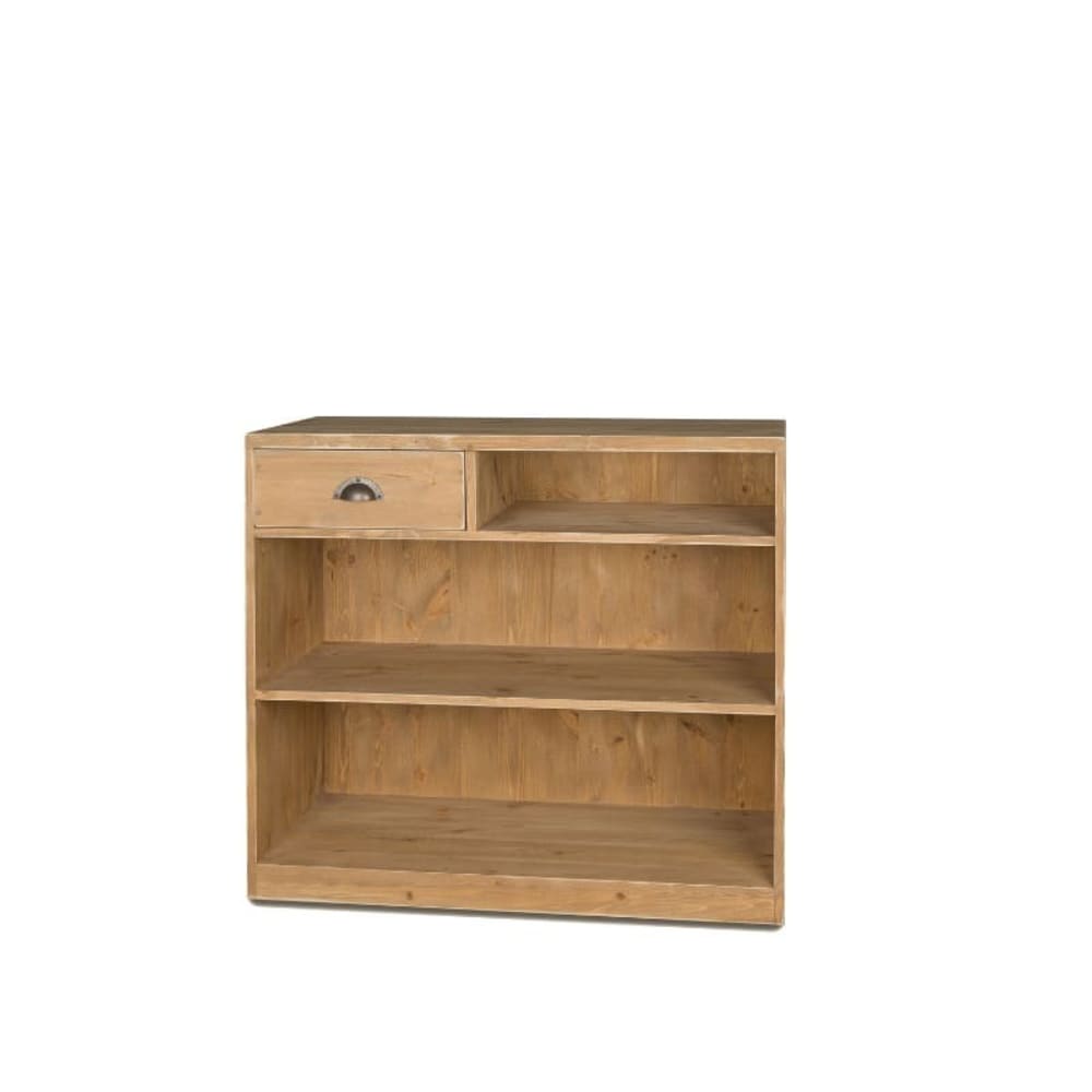 Buffet comptoir TRADIS en pin massif avec tablette 99 cm