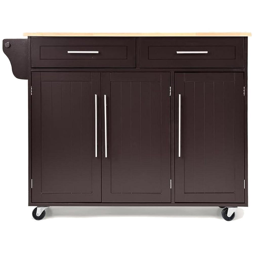 Buffet de cuisine GIANTEX à roulettes 122 cm avec tiroirs