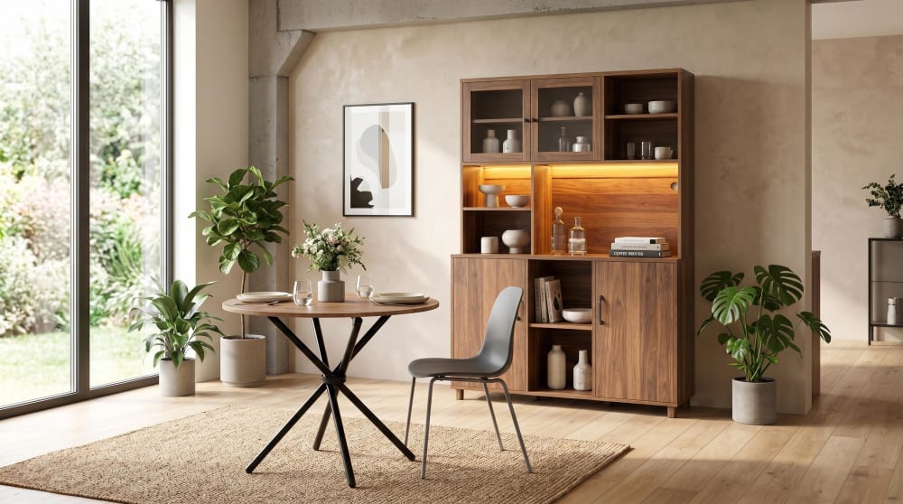 Détail de l'éclairage LED du buffet URBAN MEUBLE