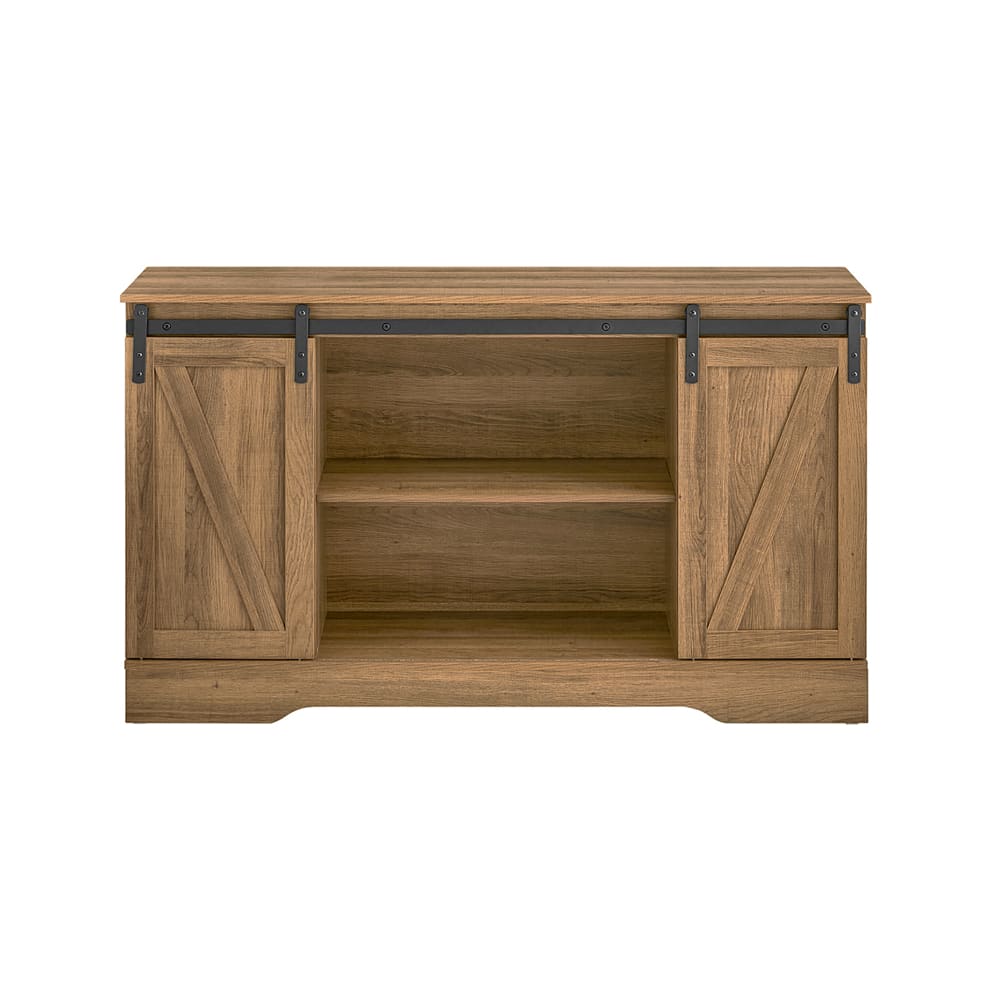 Buffet bas SOBUY effet bois marron avec porte coulissante 120 cm