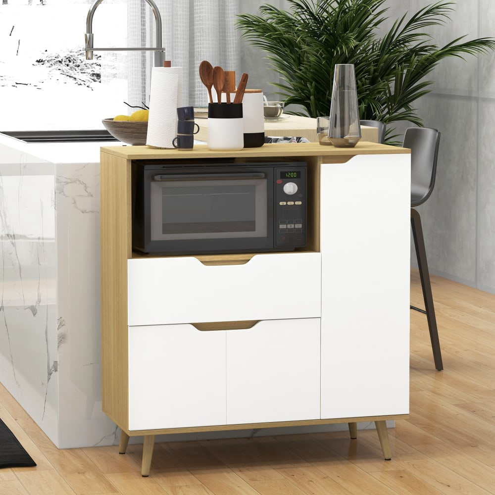Buffet HOMCOM portes ouvertes sur les placards