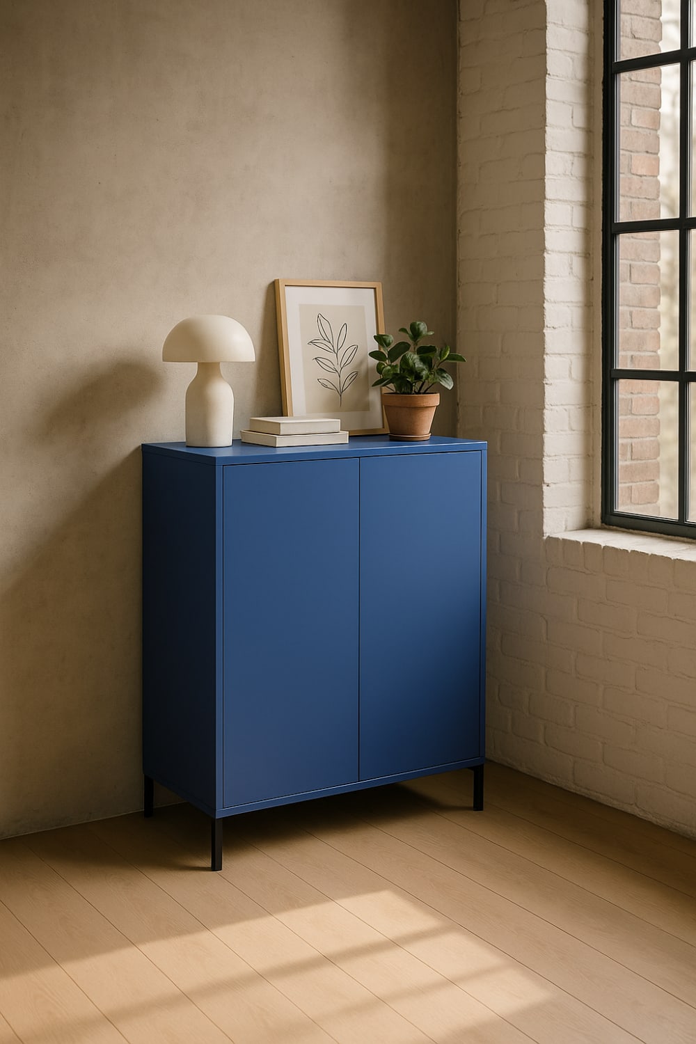 Détail de la façade bleue du buffet RNT BY REALLY NICE THINGS