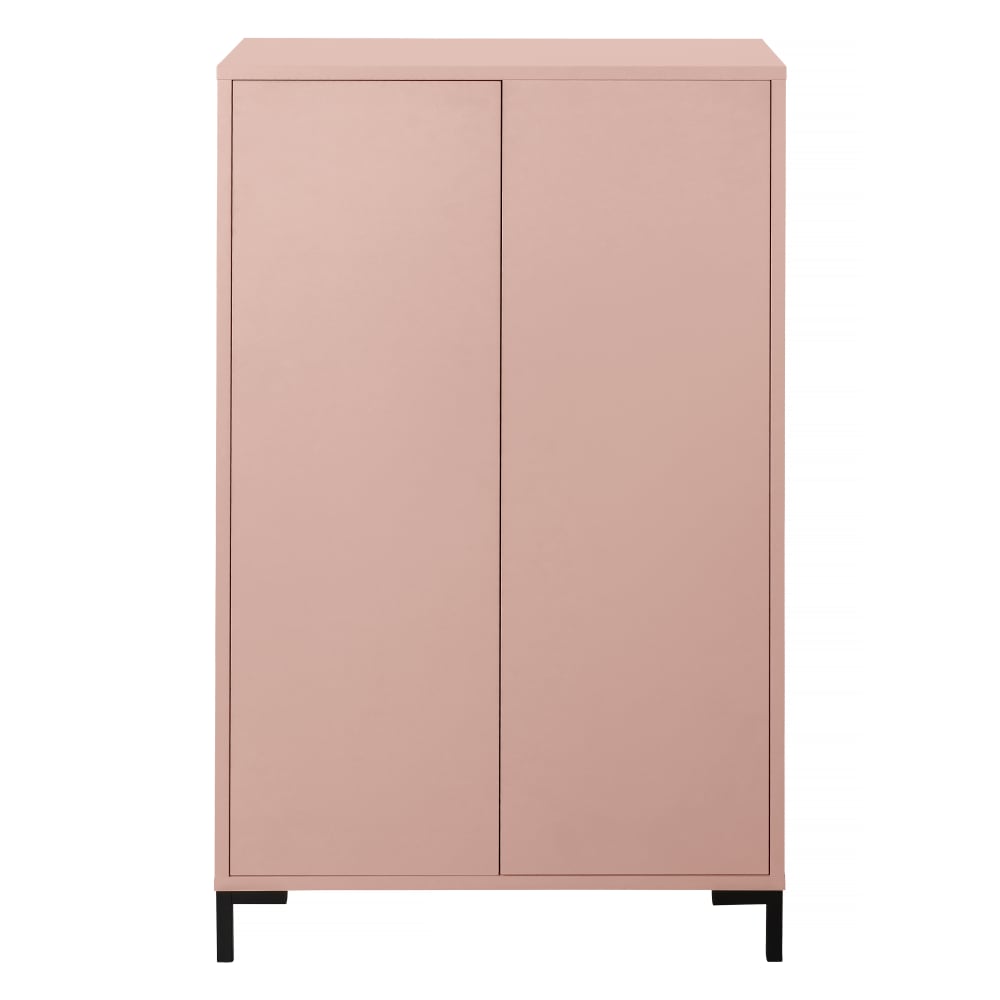 Buffet haut RNT BY REALLY NICE THINGS rose 2 portes 75 cm