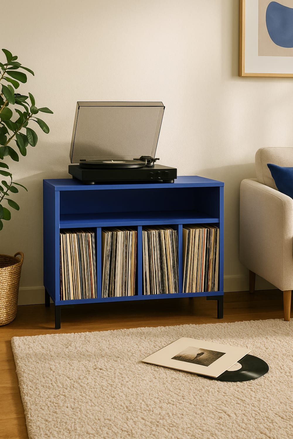 Détail de la finition bleue du buffet RNT BY REALLY NICE THINGS