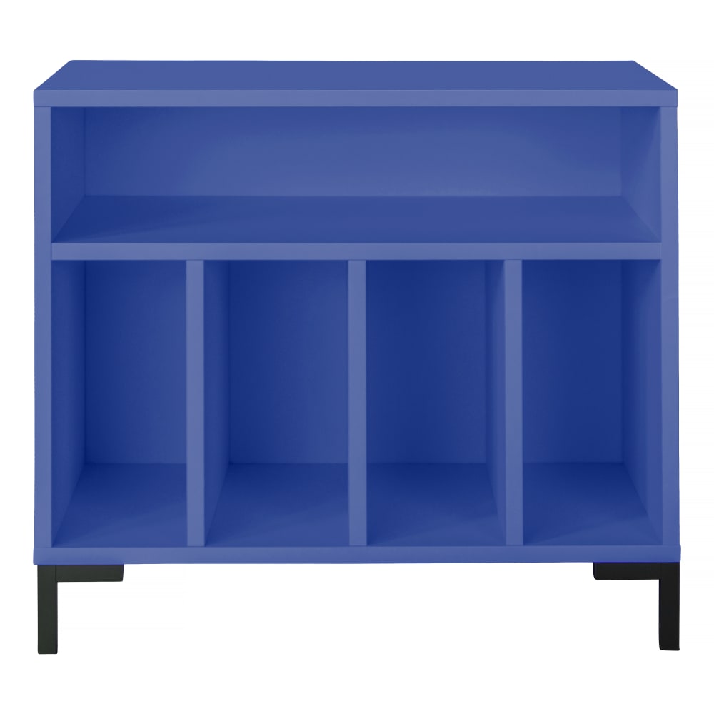 Petit buffet RNT BY REALLY NICE THINGS bleu pour disques vinyles 70 cm