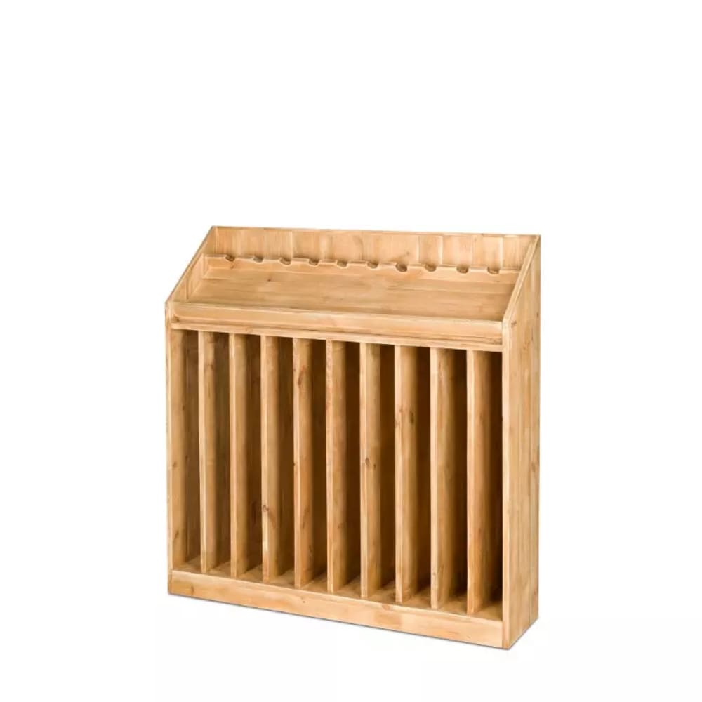 Buffet présentoir à vin TRADIS en bois massif 119 cm pour 120 bouteilles